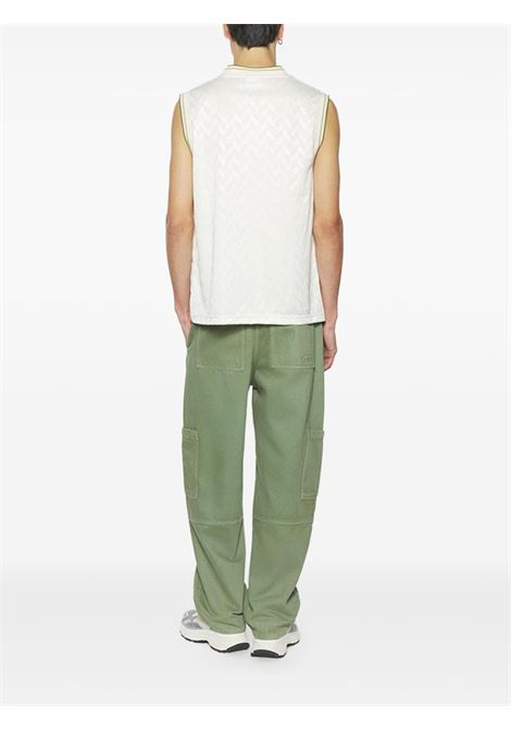 Canotta Flash Fox in jacquard in bianco Maison kitsuné - uomo MAISON KITSUNÉ | OM00119KJ7021P702